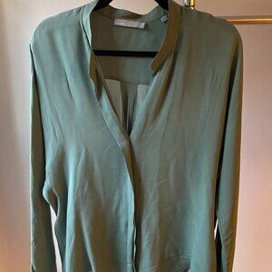 Vince silk long sleeve blouse